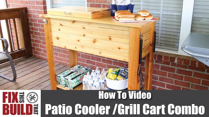 DIY Outdoor Bar with built in cooler