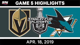 NHL Highlights | Golden Knights vs Sharks, Game 5 - April 18, 2019