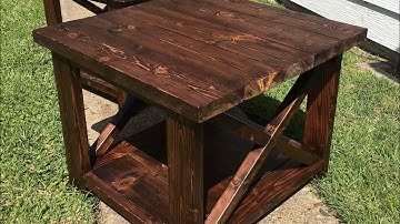 DIY Rustic End Table / Farmhouse Style
