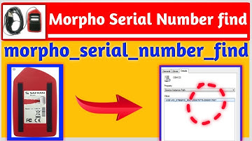 morpho device serial number find | morpho ka serial number kaise nikale | #morpho_serial_number_find
