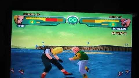 Dragon  Ball Z Budokai(Gamecube)-Android 18 vs Krillin
