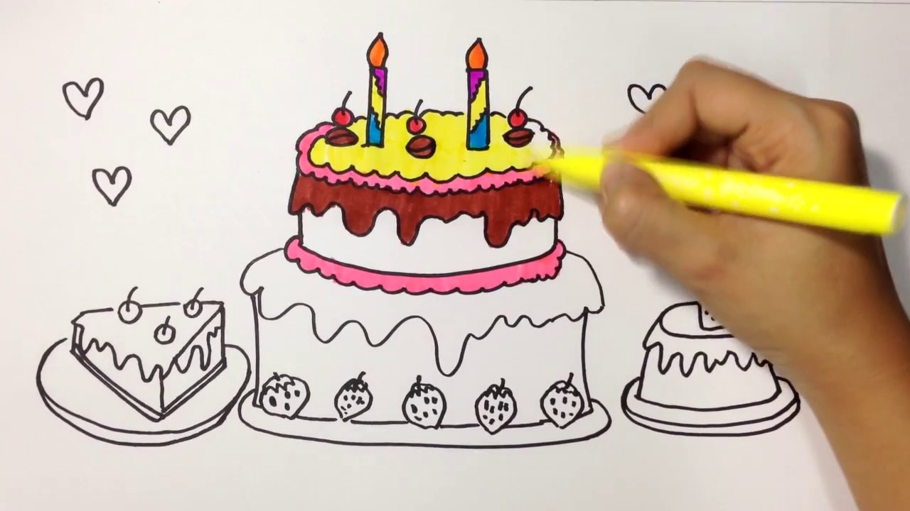Learning  Color  With Rainbow Cake  เรียนรู้เรื่องสี    เค้กวันเกิด   เค้กสายรุ้ง การ์ตูน เค้กน่ารัก