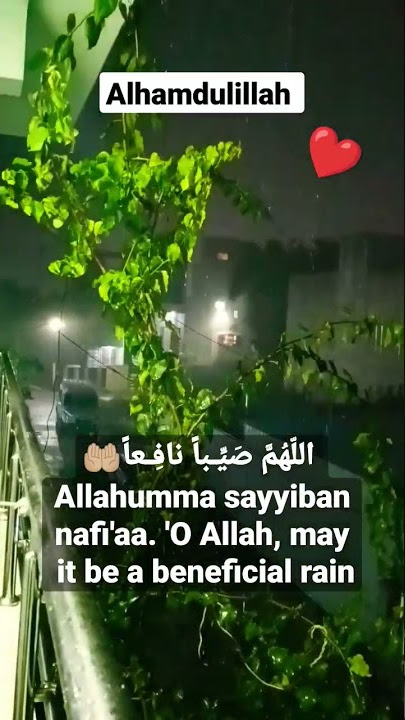 Allahumma sayyiban nafi'aa  O Allah, may it be a beneficial rain #Alhamdulillah #shorts #shortvideos