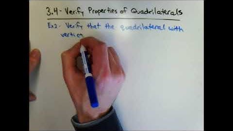 3.4 - Verify Properties of Quadrilaterals
