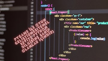 python ile oyun geliştirme oynatma listesi video -1