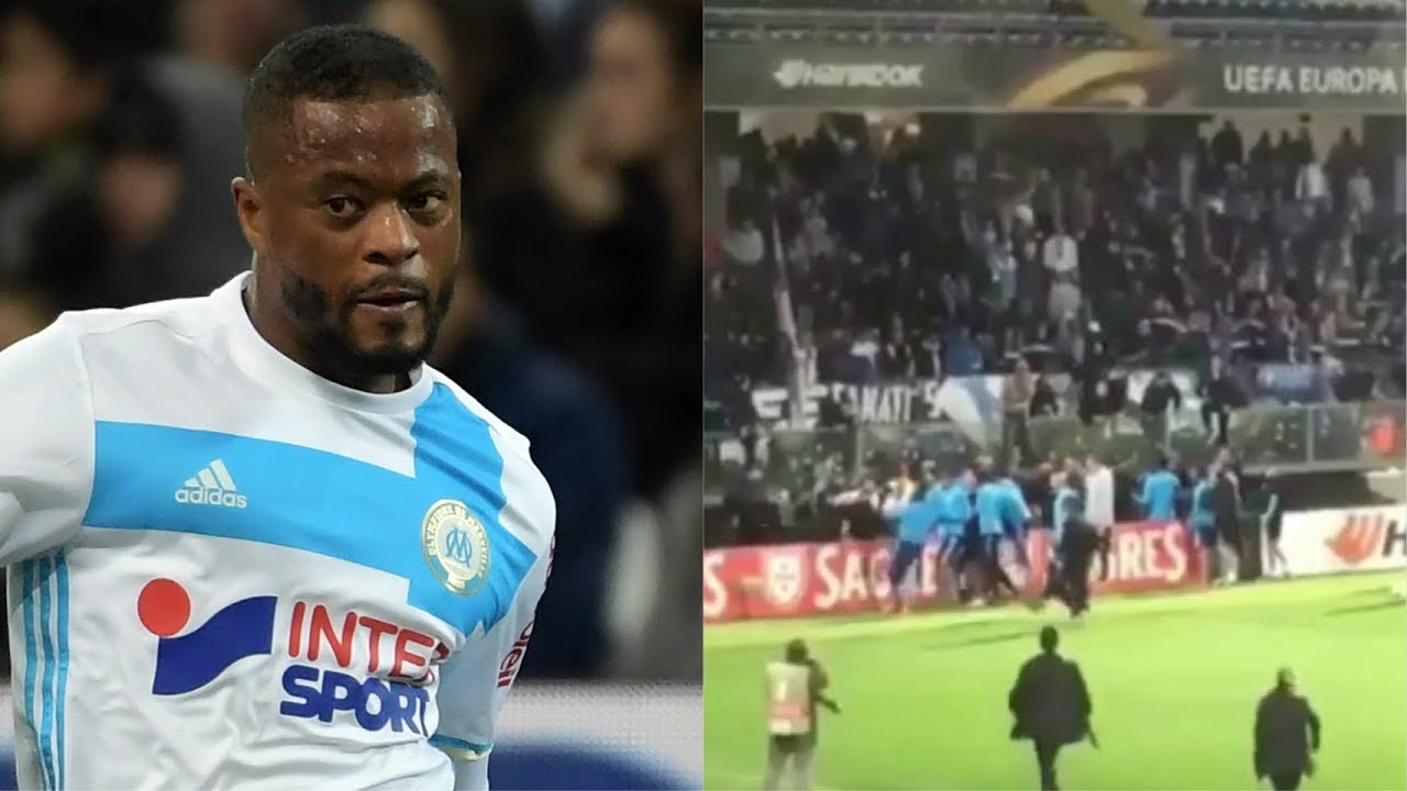 Patrice Evra Kicks Fan Before Marseille Match And Is Sent Off Youtube