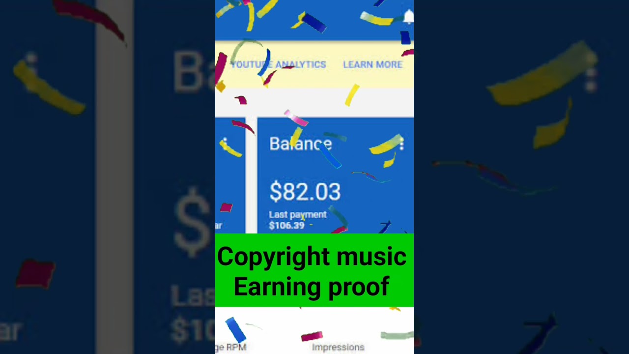 YouTube copyright music Earning proof 🔥 