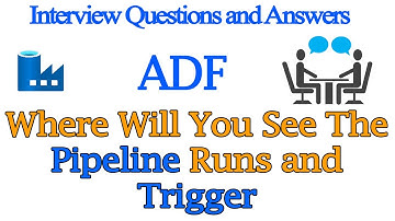 Where Will You See The Pipeline Runs and Trigger |Azure Data Factory Interview Questions & Answers