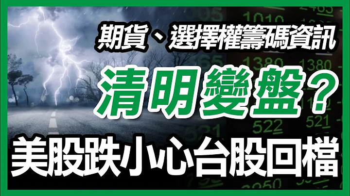 美股大跌清明变盘 ? 最后分享投资心理学如何影响你的交易获利  ,AMD,,台积电,道琼,台股,美股【20240406 期权筹码-期货、股票分享】#期货#winsmart #股票#清明变盘 - 天天要闻