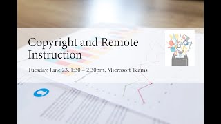 Copyright and Remote Instruction
