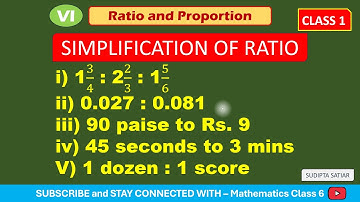 Maths Class_6 Ratio and Proportion Chapter Simplified  // ICSE and CBSE // Mathematics Class 6