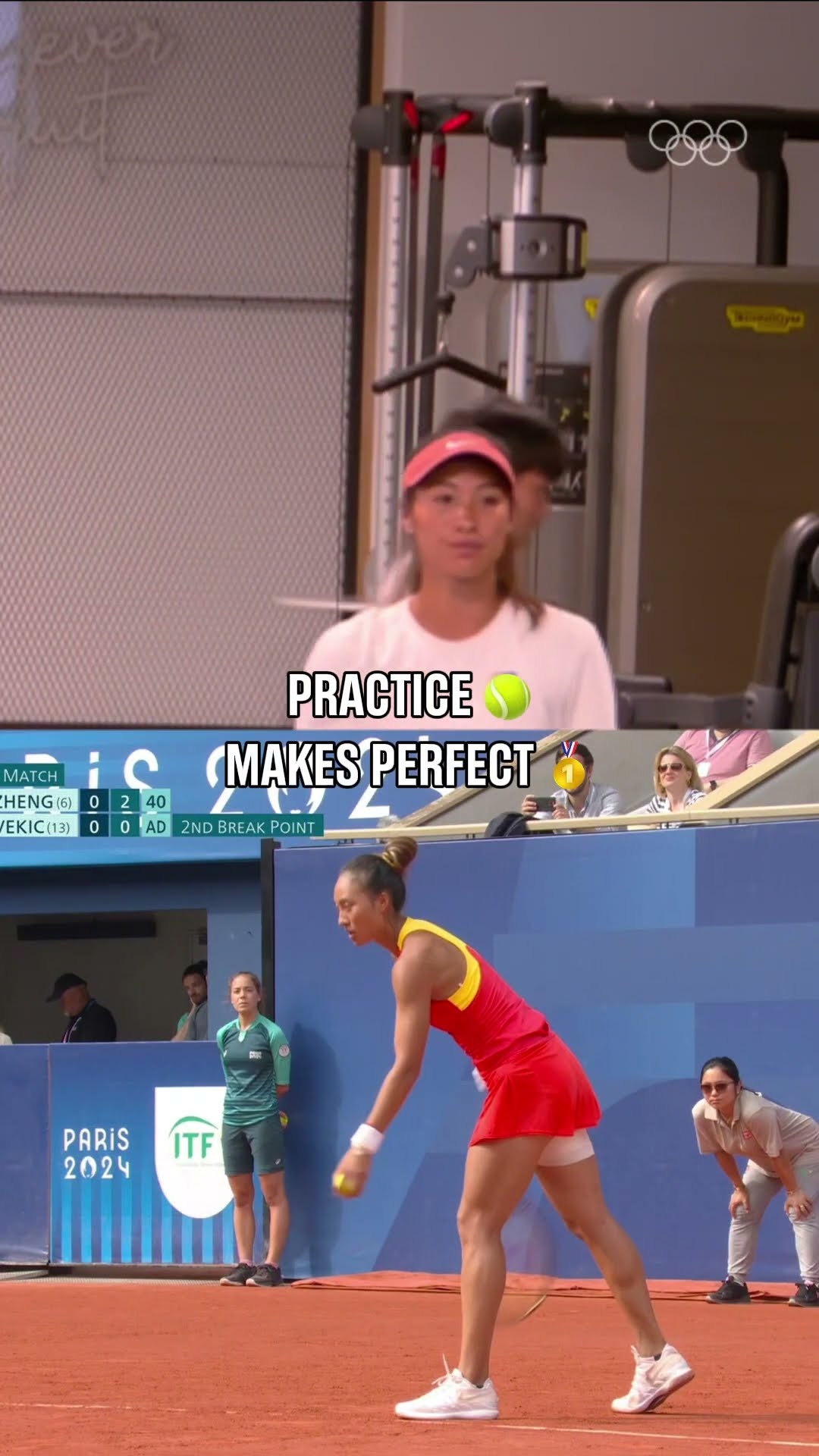 Zheng Qinwen: Mastering the simple things. ? For golden results! ?