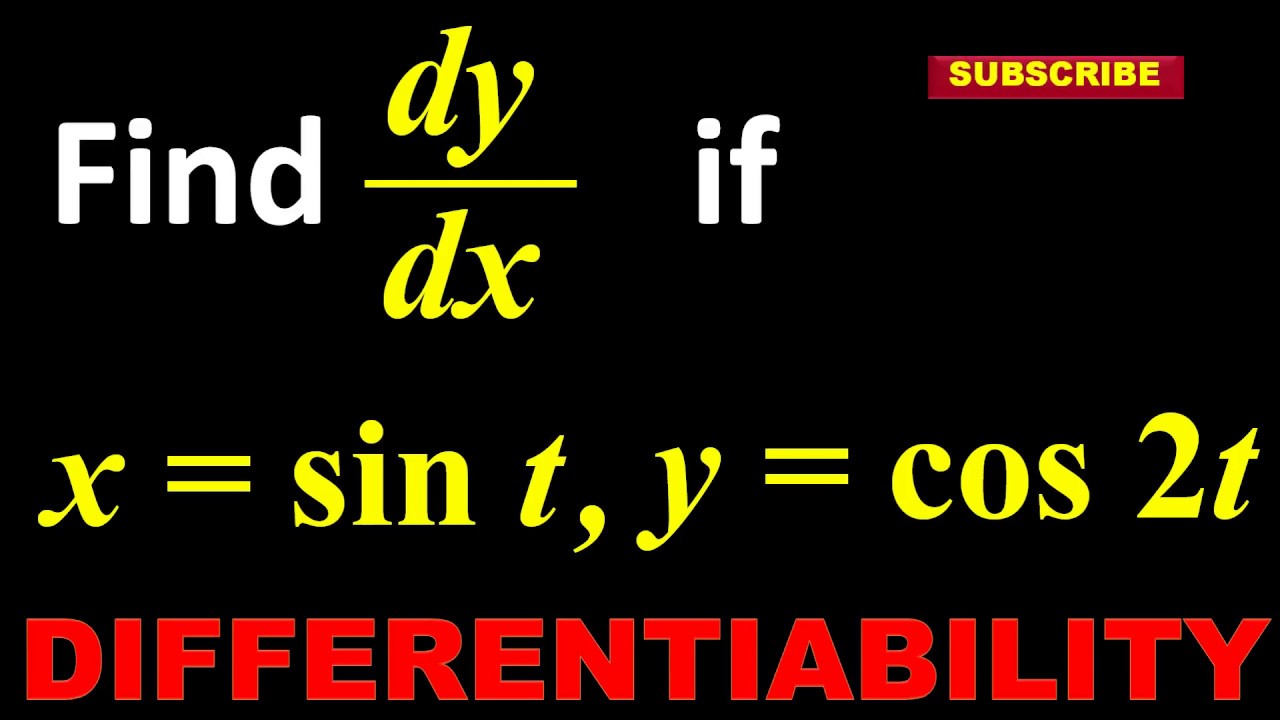 33. Derivative of Functions in Parametric Forms Find dy by dx of x ...