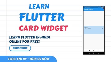 Card Widget in Flutter | Flutter CardUI | Flutter Cardwidget