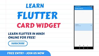 Card Widget in Flutter | Flutter CardUI | Flutter Cardwidget