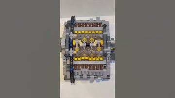 Realistic V8 Lego Technic engine with working valve system #lego #legotechnic #v8