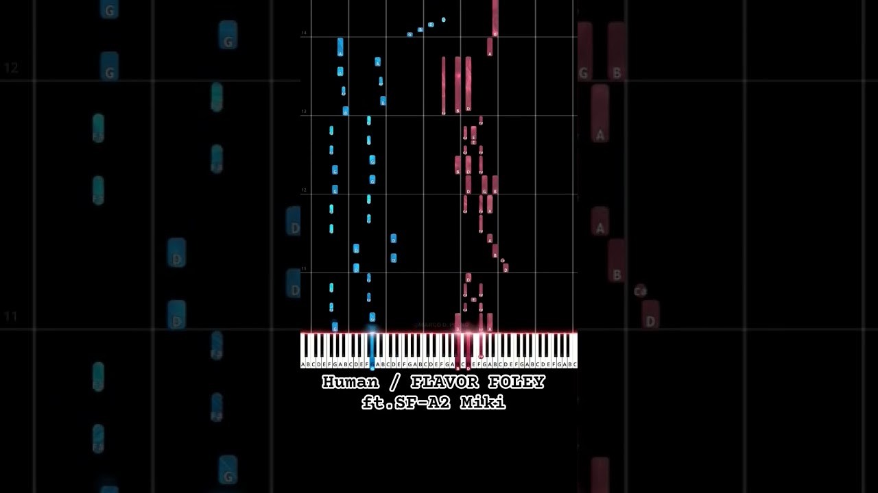 Human / FLAVOR FOLEY ft.SF-A2 Miki【Piano Tutorial 1/5】#piano #vocaloid