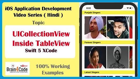 Create Collection View in Table View with Swift 5 XCode | Hindi | UICollectionView in UITableView