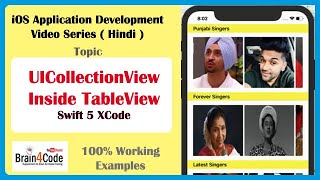 Create Collection View in Table View with Swift 5 Xcode | English | UICollectionView in UITableView