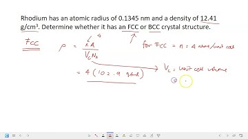 Example on Density Computation for Crystal Structure (unit cell)