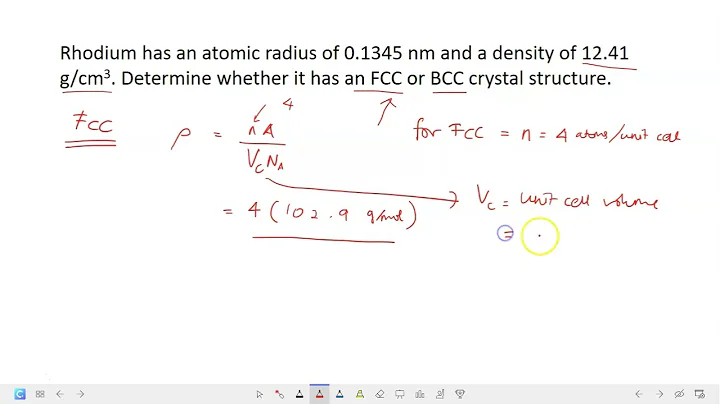 Example on Density Computation for Crystal Structure (unit cell)