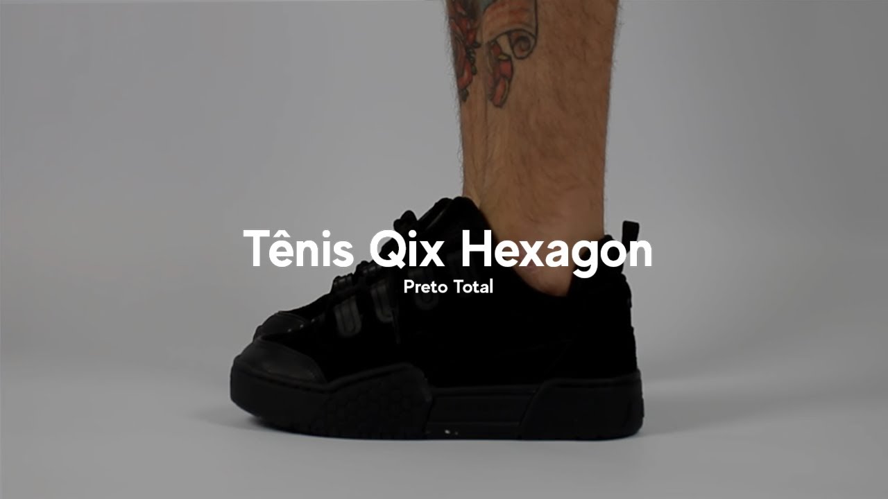 Tênis Qix Hexagon Preto Total - Willian Radical - YouTube
