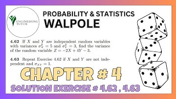 4.62 & 4.63: Variance of a Random Variable |Exercise Solution of Probability & Statistics by Walpole