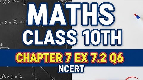 Maths class 10th Chapter 7 ex 7.2 q6 | NCERT Coordinate Geometry