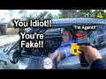When REAL Cops SURPRISE Fake Cops In The Act!
