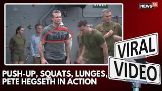 WATCH NOW! US Defense Secretary Pete Hegseth Trains With Troops Aboard USS Boxer | N18G