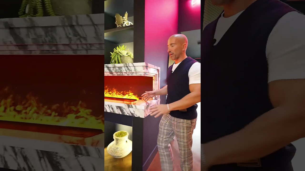 AFIRE water vapor fireplace insert illuminates the Oppenheim Group in LA #WaterVaporFireplace #short