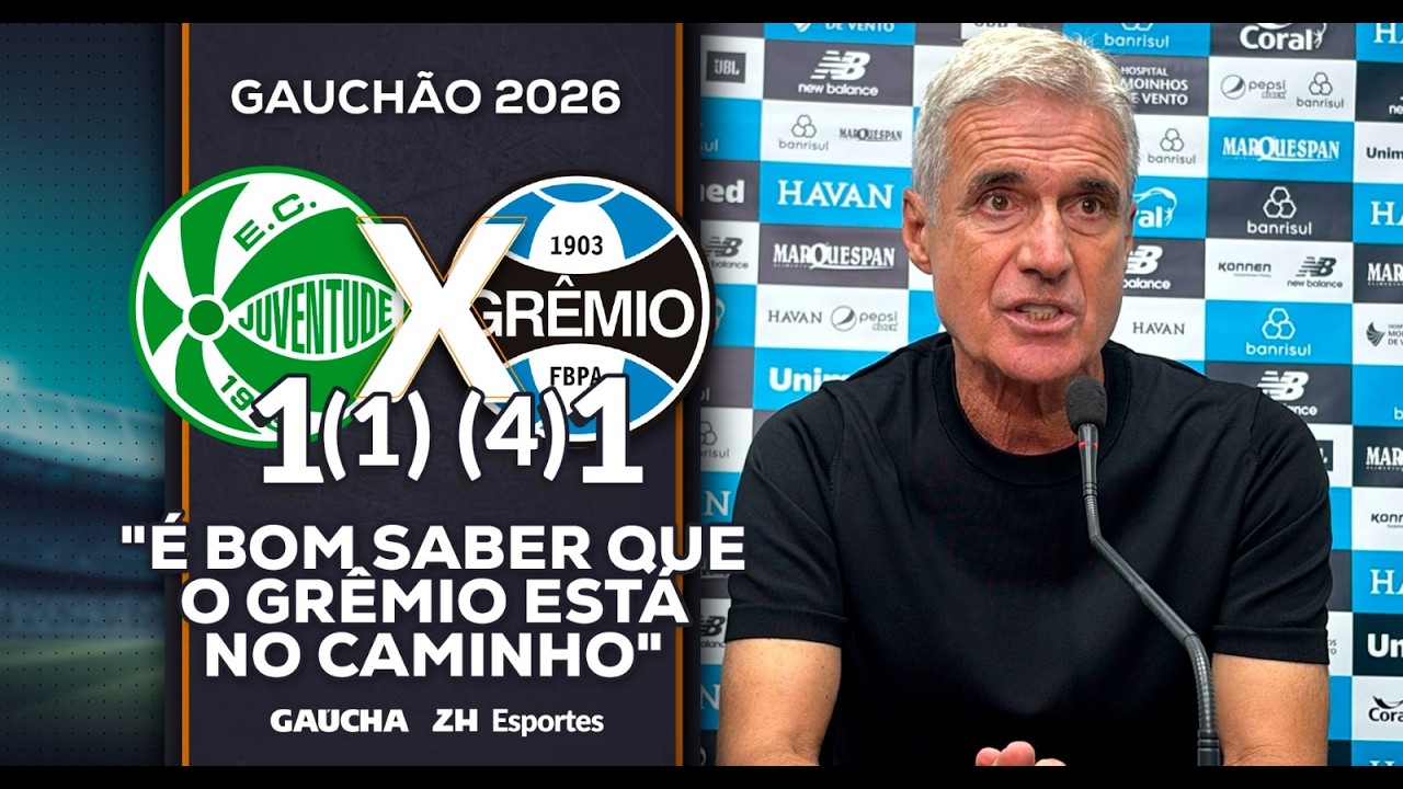 LUÍS CASTRO CONVOCA TORCIDA PARA AS FINAIS DO GAUCHÃO | JUVENTUDE 1 (1) x (4) 1 | 22/02/2026