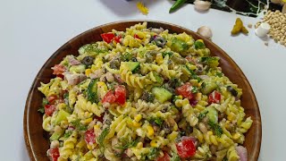 I ate this salad every day for dinner and lost 5 kg in 1 week!!! WITHOUT A DIET🔥Creamy Pasta Salad