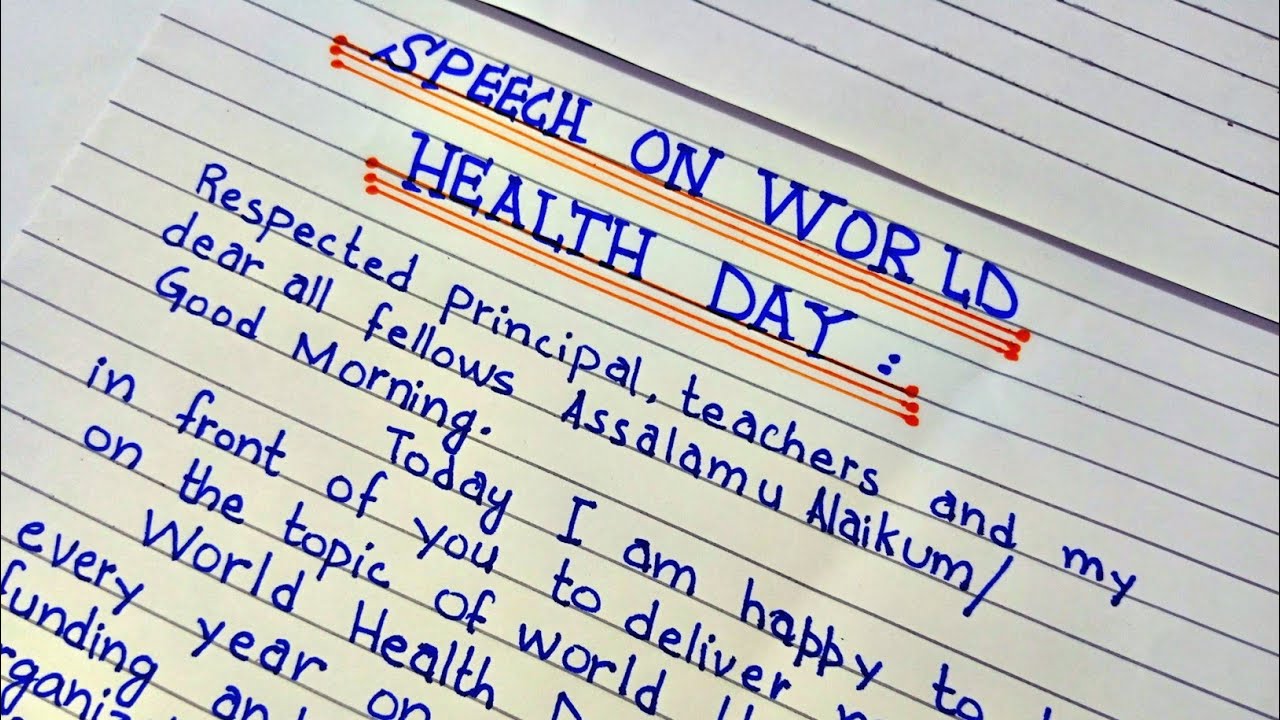 Speech on World Health Day | World Health Day Speech in English | 7th April World Health Day Speech