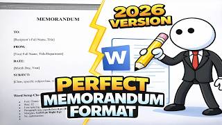 How to write a MEMORANDUM in Microsoft Word?! (2026 Version)