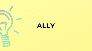 What is the meaning of the word ALLY?