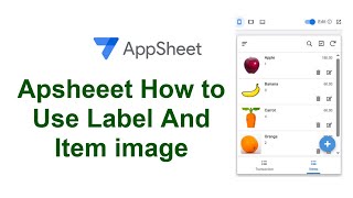 Appsheet How to use Label And Make dropdown With Image