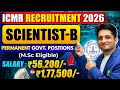 Bioscience Msc Student Ke Liiye Permanant GOV JOB I Scientist B Position ICMR Recriutment 2026 IFAS