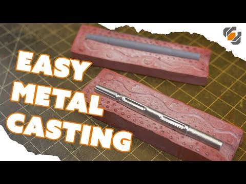 Easy Metal Casting - Pouring Liquid Pewter into a Silicone