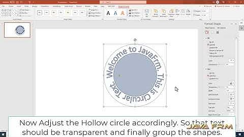 How to insert text inside Hollow Circle in PowerPoint of Microsoft 365 (2023)