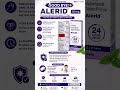 Allergy se pareshan? 🤧Alerid de fast relief 💜 #Alerid#Cetirizine #AllergyRelief #PharmaGuide#viral