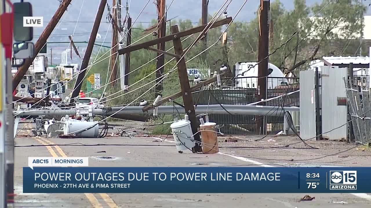 Thousands lose power in Phoenix due to monsoon storms - YouTube