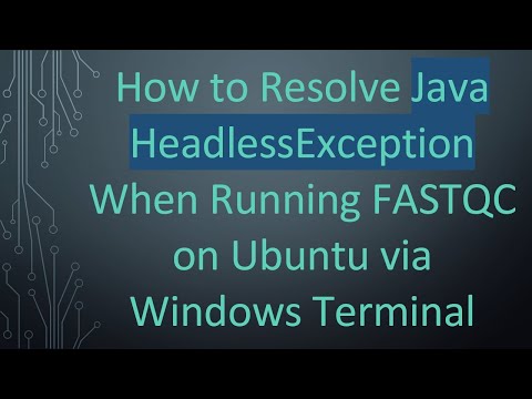 How to Resolve Java HeadlessException When Running FASTQC on Ubuntu via Windows Terminal
