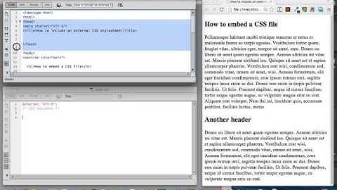 How to embed an external CSS stylesheet