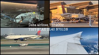 Delta Airlines 777-200lr ( SYD ) Sydney - Los, Angeles ( LAX ) ( DL40, N701DN ) ( Spirt of Delta )