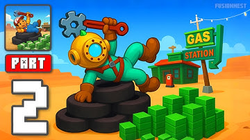 Gas Station: Junkyard Tycoon - Gameplay Walkthrough Part 2 - Junkyard Fix Up Shop (iOS, Android)