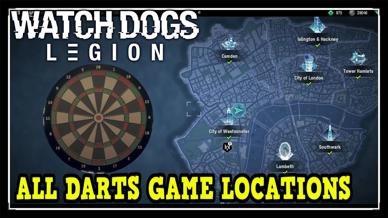 Watch Dogs Legion All Darts Locations (Bullseye Trophy / Achievement Guide)