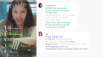 ITZY  SNEAKERS Line Distribution  Lyrics Karaoke PATREON REQUESTED 720pFHR