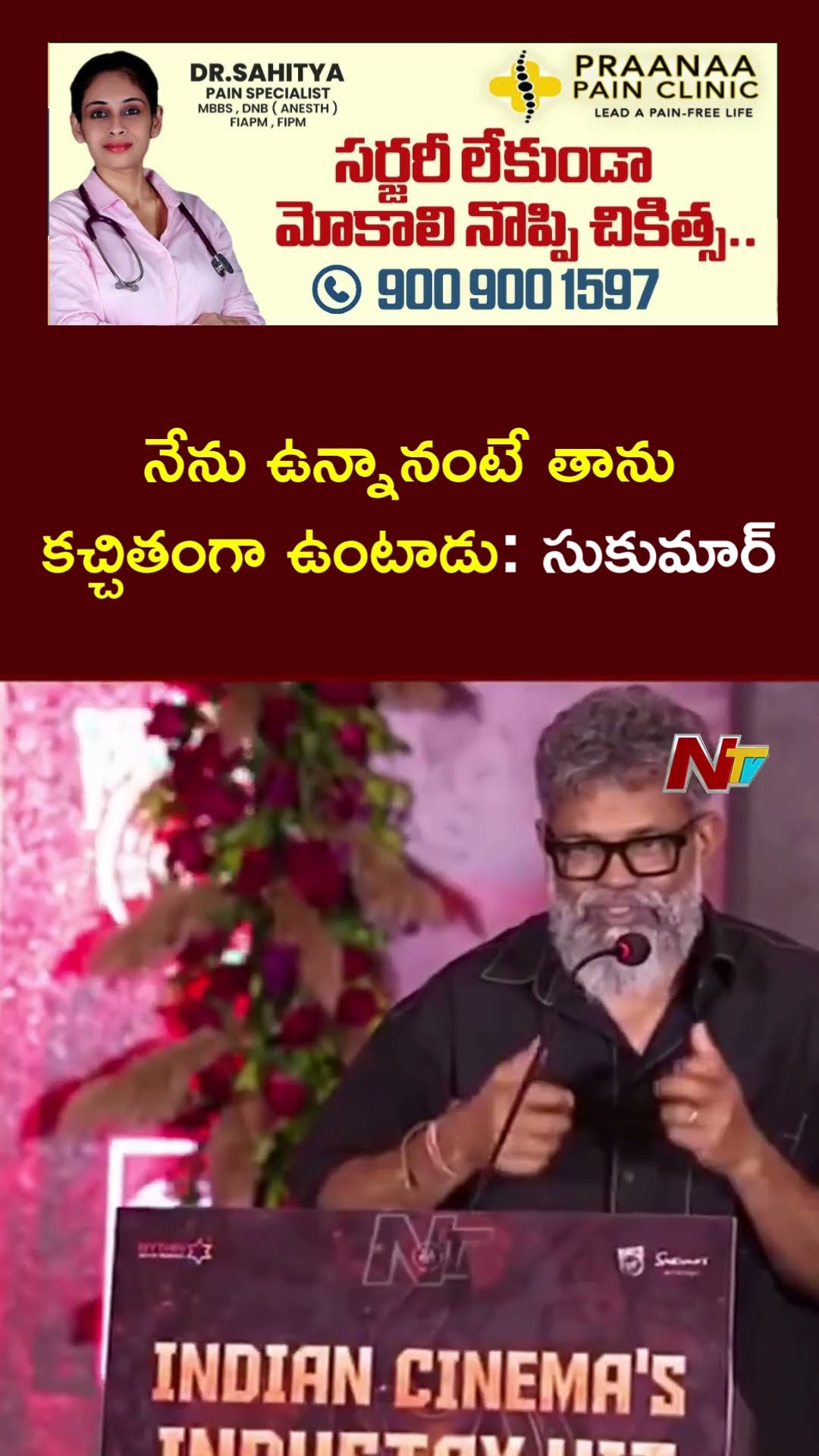 Director Sukumar about Devisri Prasad at Pushpa Thank You Meet | Ntv