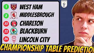 My Championship 26/27 Predictions!